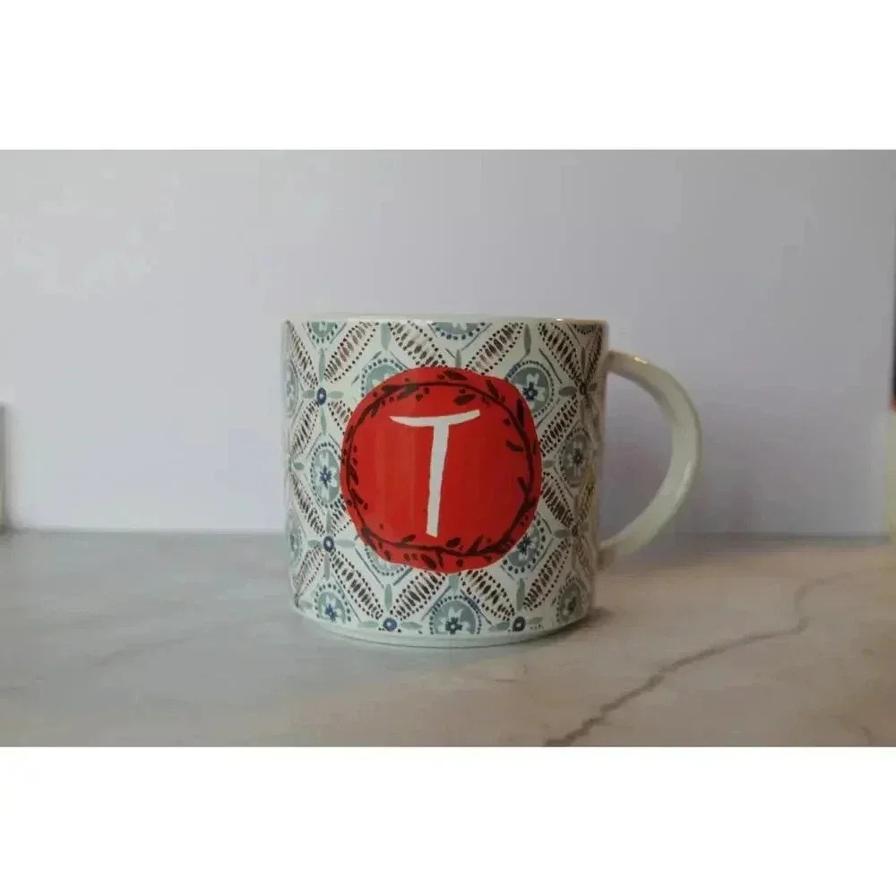 Anthropologie Monogram Initial T Friendship Oscar Wilde Quote Coffee Mug Lit‎